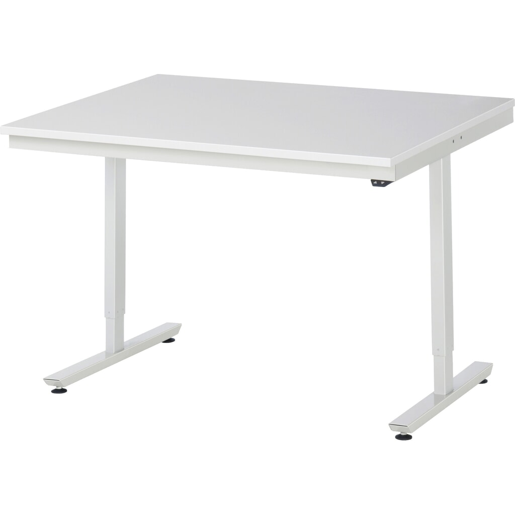 Illustration du produit: RAU Table de travail à réglage électrique de la hauteur Série adlatus 300, HxlxP 720-1 120 x 1 250 x 1 000 mm, plan de travail avec revêtement en mélamine