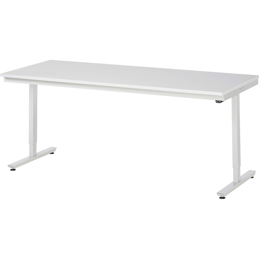 RAU Table de travail à réglage électrique de la hauteur Série adlatus 300, HxlxP 720-1 120 x 2 000 x 800 mm, plan de travail en revêtement mélamine EGB Illustration du produit: RAU Table de travail à réglage électrique de la hauteur Série adlatus 300, HxlxP 720-1 120 x 2 000 x 800 mm, plan de travail en revêtement mélamine EGB