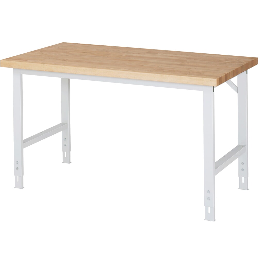 N° de l'image du produit 1 : RAU Table de travail réglable en hauteur Série TOM, HxlxP 780-1 100 x 1 500 x 700 mm, placage hêtre