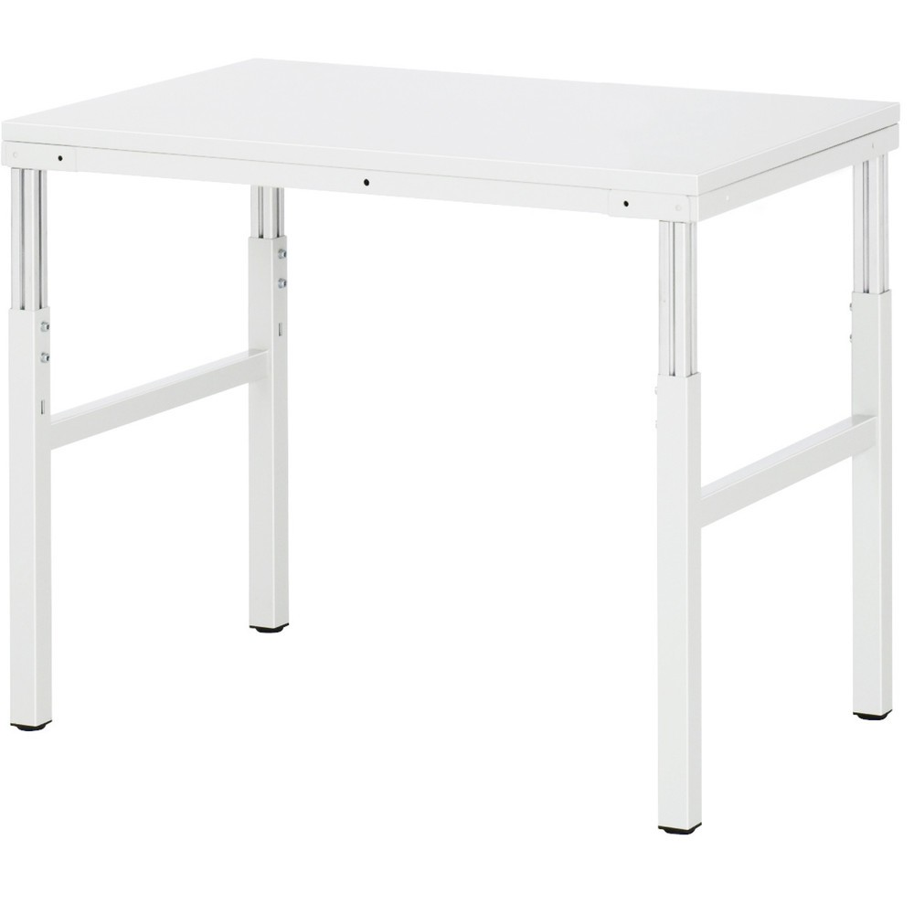 Numéro de l'image du produit 1: RAU Table de travail Série E, HxlxP 650-1 000 x 1 000 x 700 mm, plan de travail avec revêtement en mélamine EGB