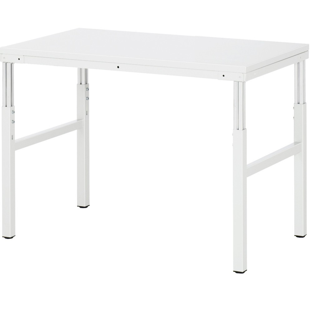 Numéro de l'image du produit 1: RAU Table de travail Série E, HxlxP 650-1 000 x 1 200 x 700 mm, plan de travail avec revêtement en mélamine EGB