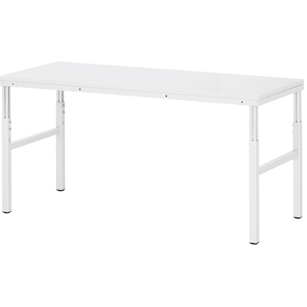 Numéro de l'image du produit 1: RAU Table de travail Série E, HxlxP 650-1 000 x 1 800 x 700 mm, plan de travail avec revêtement en mélamine EGB