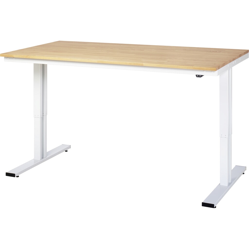 N° de l'image du produit 4 : RAU Table pour poste de travail à réglage électrique de la hauteur série adlatus 300, HxlxP 720-1 120 x 1 250 x 800 mm, plan de travail en MDF