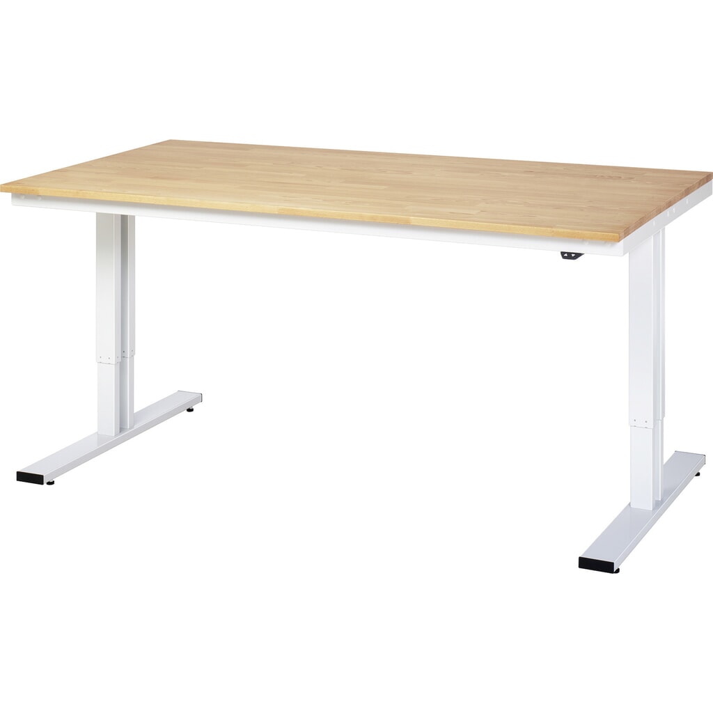N° de l'image du produit 5 : RAU Table pour poste de travail à réglage électrique de la hauteur série adlatus 300, HxlxP 720-1 120 x 1 250 x 800 mm, plan de travail en MDF