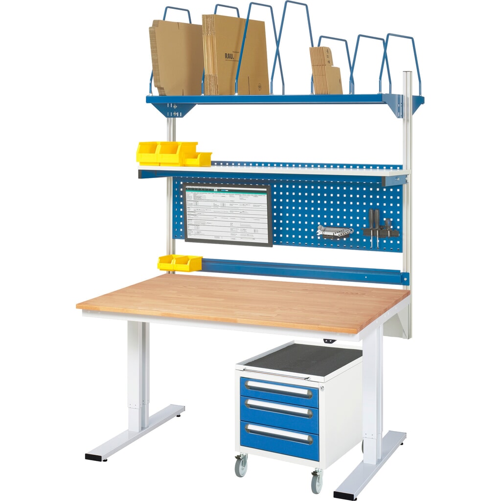 RAU Table pour poste de travail à réglage électrique de la hauteur série adlatus 300, HxlxP 720-1 120 x 1 250 x 800 mm, plan de travail en MDF N° de l'image du produit 7 : RAU Table pour poste de travail à réglage électrique de la hauteur série adlatus 300, HxlxP 720-1 120 x 1 250 x 800 mm, plan de travail en MDF