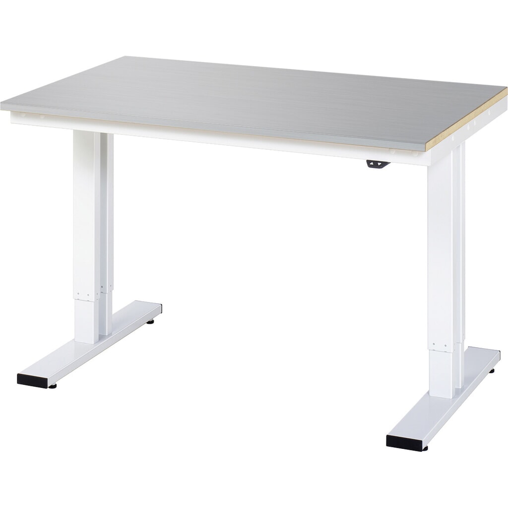 RAU Table pour poste de travail à réglage électrique de la hauteur série adlatus 300, HxlxP 720-1 120 x 1 250 x 800 mm, plan de travail recouvert d’acier inoxydable Illustration du produit: RAU Table pour poste de travail à réglage électrique de la hauteur série adlatus 300, HxlxP 720-1 120 x 1 250 x 800 mm, plan de travail recouvert d’acier inoxydable