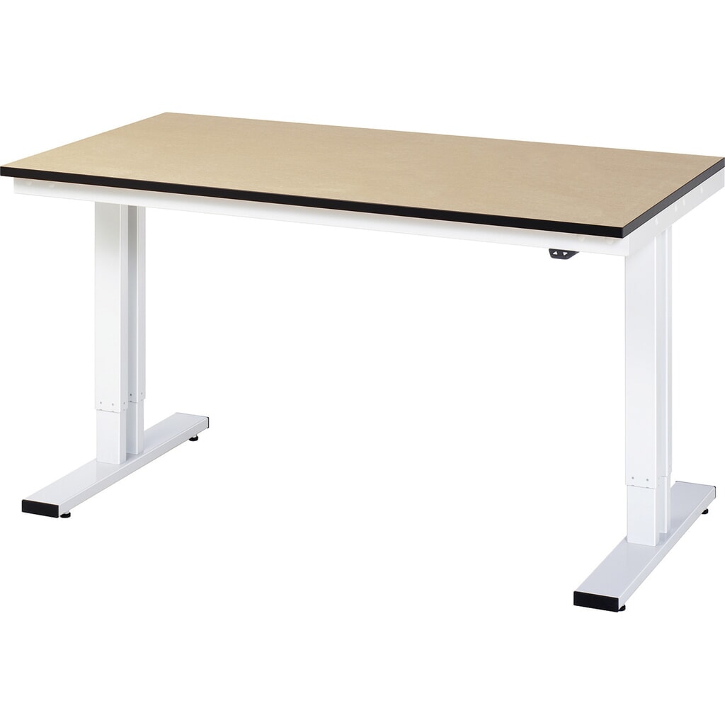RAU Table pour poste de travail à réglage électrique de la hauteur série adlatus 300, HxlxP 720-1 120 x 1 500 x 800 mm, plan de travail en MDF Illustration du produit: RAU Table pour poste de travail à réglage électrique de la hauteur série adlatus 300, HxlxP 720-1 120 x 1 500 x 800 mm, plan de travail en MDF