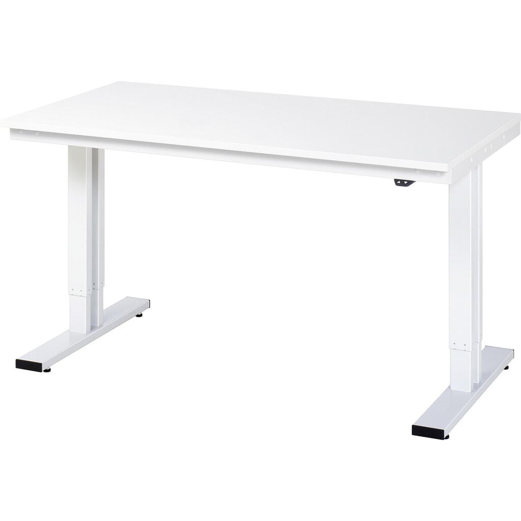 Illustration du produit: RAU Table pour poste de travail à réglage électrique de la hauteur série adlatus 300, HxlxP 720-1 120 x 1 500 x 800 mm, plan de travail en mélaminé