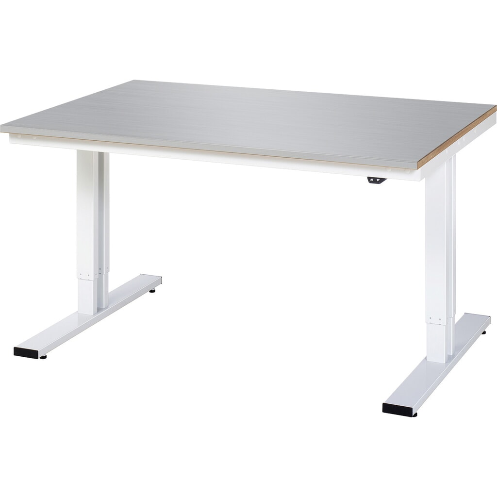 RAU Table pour poste de travail à réglage électrique de la hauteur série adlatus 300, HxlxP 720-1 120 x 1 500 x 1 000 mm, plan de travail en tôle d’acier inoxydable Illustration du produit: RAU Table pour poste de travail à réglage électrique de la hauteur série adlatus 300, HxlxP 720-1 120 x 1 500 x 1 000 mm, plan de travail en tôle d’acier inoxydable