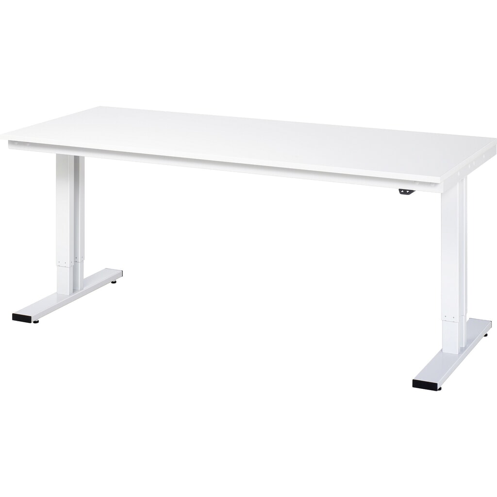 N° de l'image du produit 1 : RAU Table pour poste de travail à réglage électrique de la hauteur série adlatus 300, HxlxP 720-1 120 x 2 000 x 800 mm, plan de travail EGB mélaminé