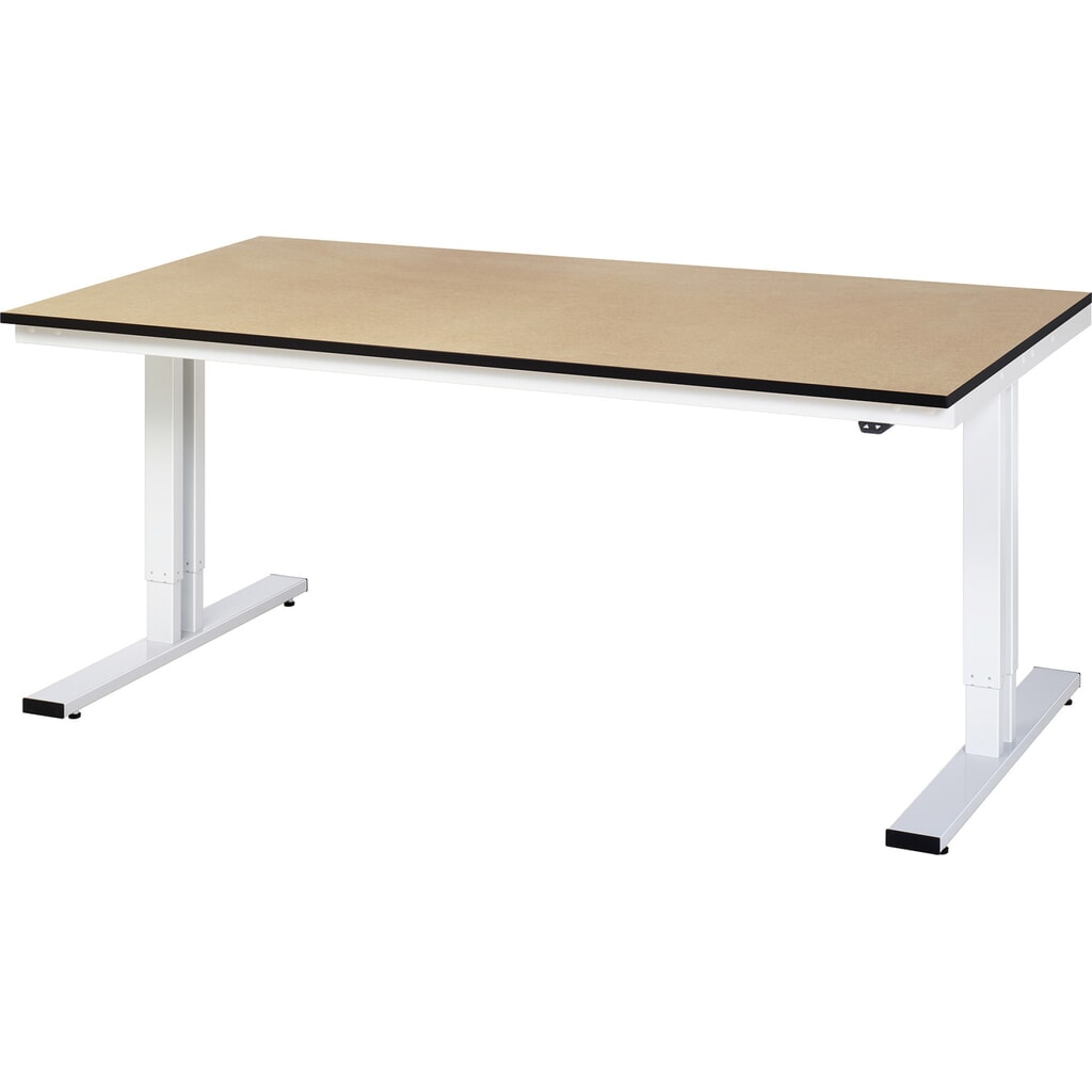 N° de l'image du produit 1 : RAU Table pour poste de travail à réglage électrique de la hauteur série adlatus 300, HxlxP 720-1 120 x 2 000 x 1 000 mm, plan de travail en MDF