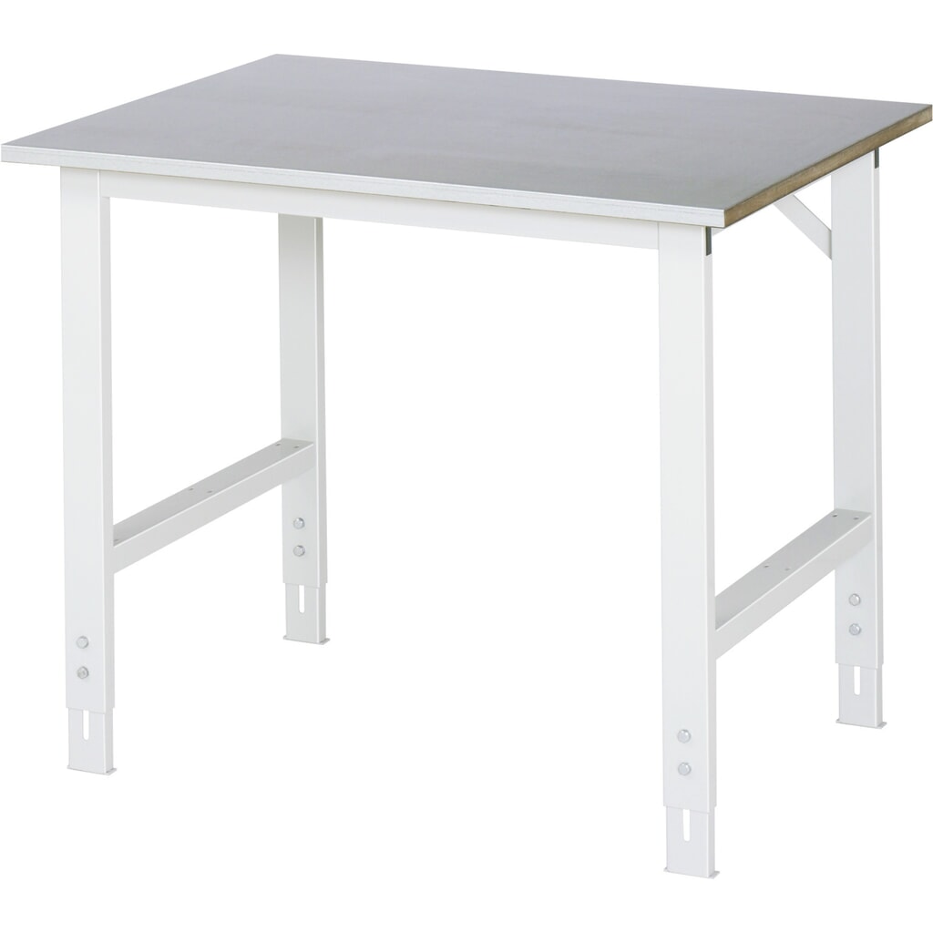 RAU Table pour poste de travail réglable en hauteur série TOM, HxlxP 760-1 080 x 1 000 x 800 mm, plan de travail recouvert de tôle d’acier Illustration du produit: RAU Table pour poste de travail réglable en hauteur série TOM, HxlxP 760-1 080 x 1 000 x 800 mm, plan de travail recouvert de tôle d’acier