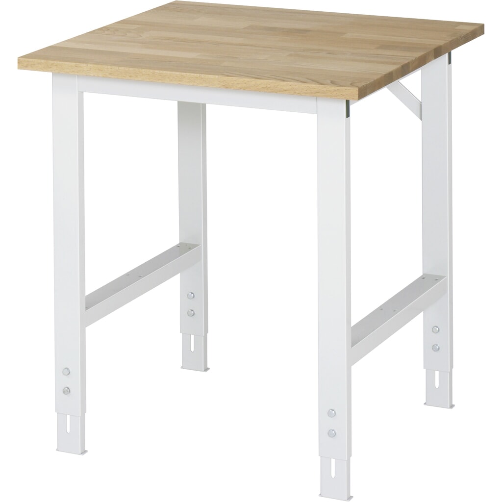 RAU Table pour poste de travail réglable en hauteur série TOM, HxlxP 760-1 080 x 750 x 800 mm, plan de travail en hêtre massif Illustration du produit: RAU Table pour poste de travail réglable en hauteur série TOM, HxlxP 760-1 080 x 750 x 800 mm, plan de travail en hêtre massif