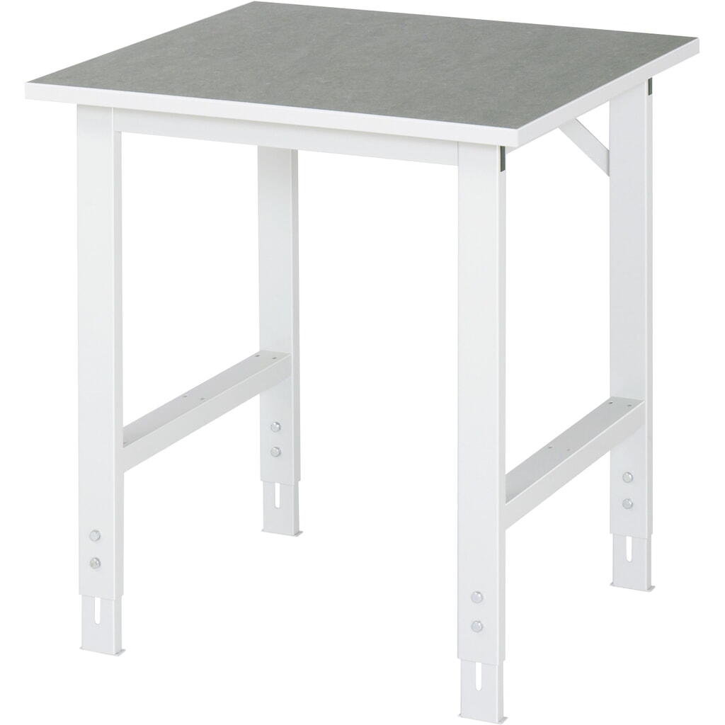 RAU Table pour poste de travail réglable en hauteur série TOM, HxlxP 760-1 080 x 750 x 800 mm, plan de travail en revêtement linoléum / universel Illustration du produit: RAU Table pour poste de travail réglable en hauteur série TOM, HxlxP 760-1 080 x 750 x 800 mm, plan de travail en revêtement linoléum / universel