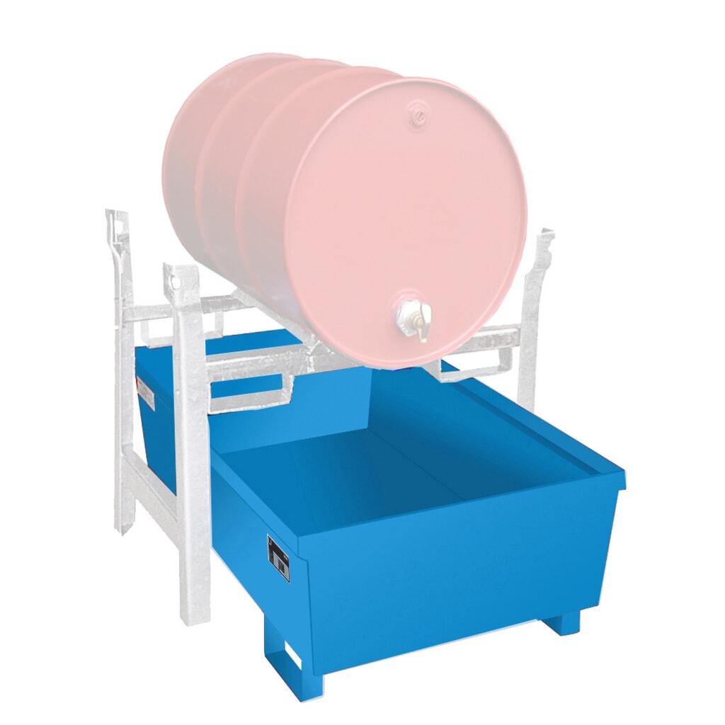 Illustration du produit: Bauer® rayonnage à fûts, bac de rétention FRA-1 peint, bleu clair