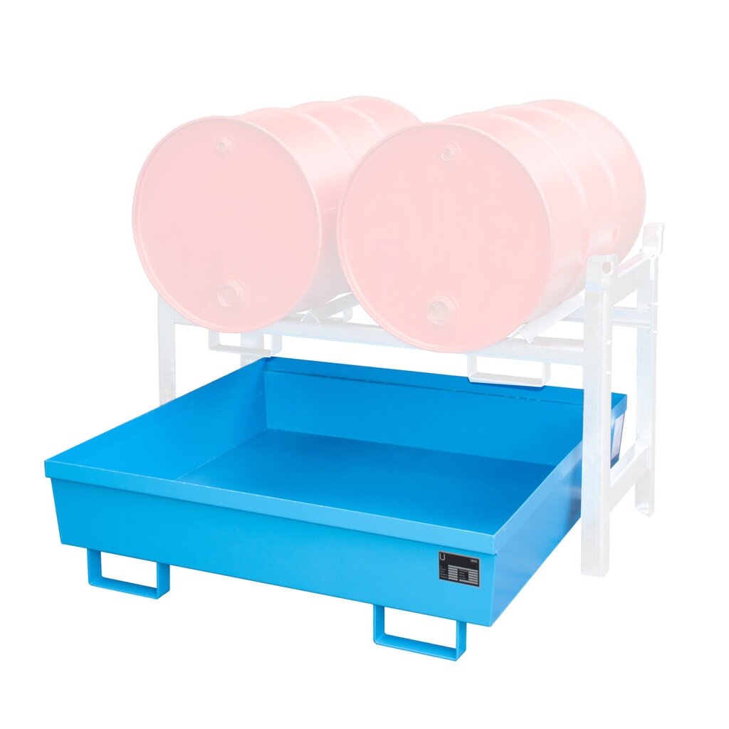 Illustration du produit: Bauer® rayonnage à fûts, bac de rétention FRA-2 peint, bleu clair