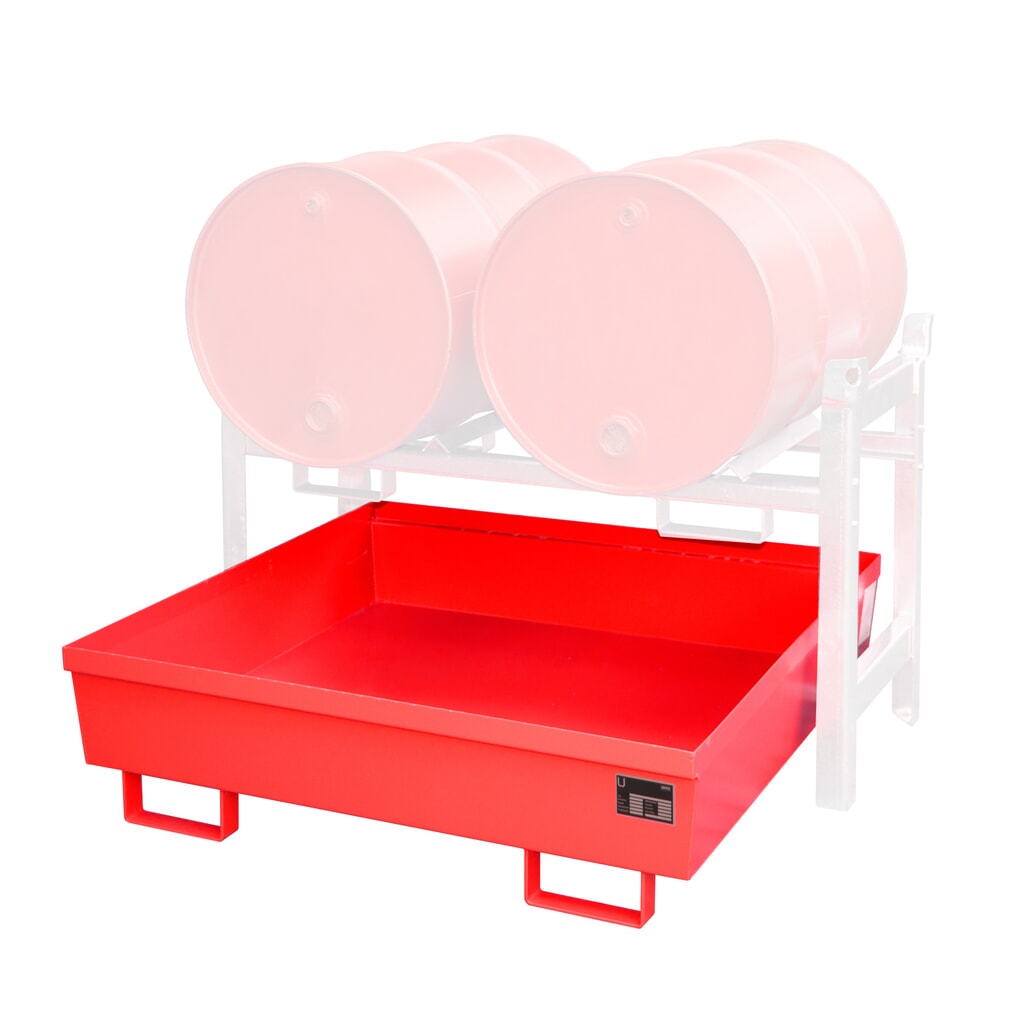 Illustration du produit: Bauer® rayonnage à fûts, bac de rétention FRA-2 peint, rouge feu