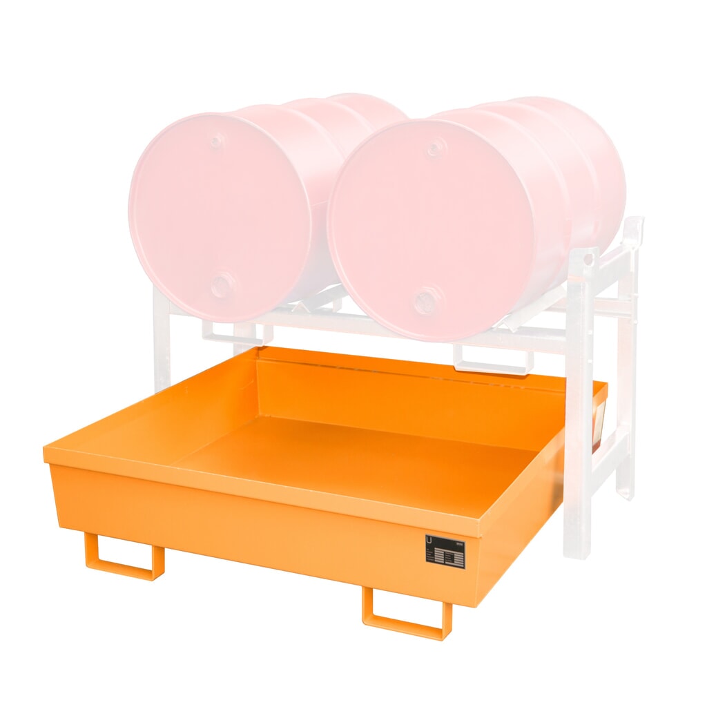Illustration du produit: Bauer® rayonnage à fûts, bac de rétention FRA-2 peint, jaune-orange