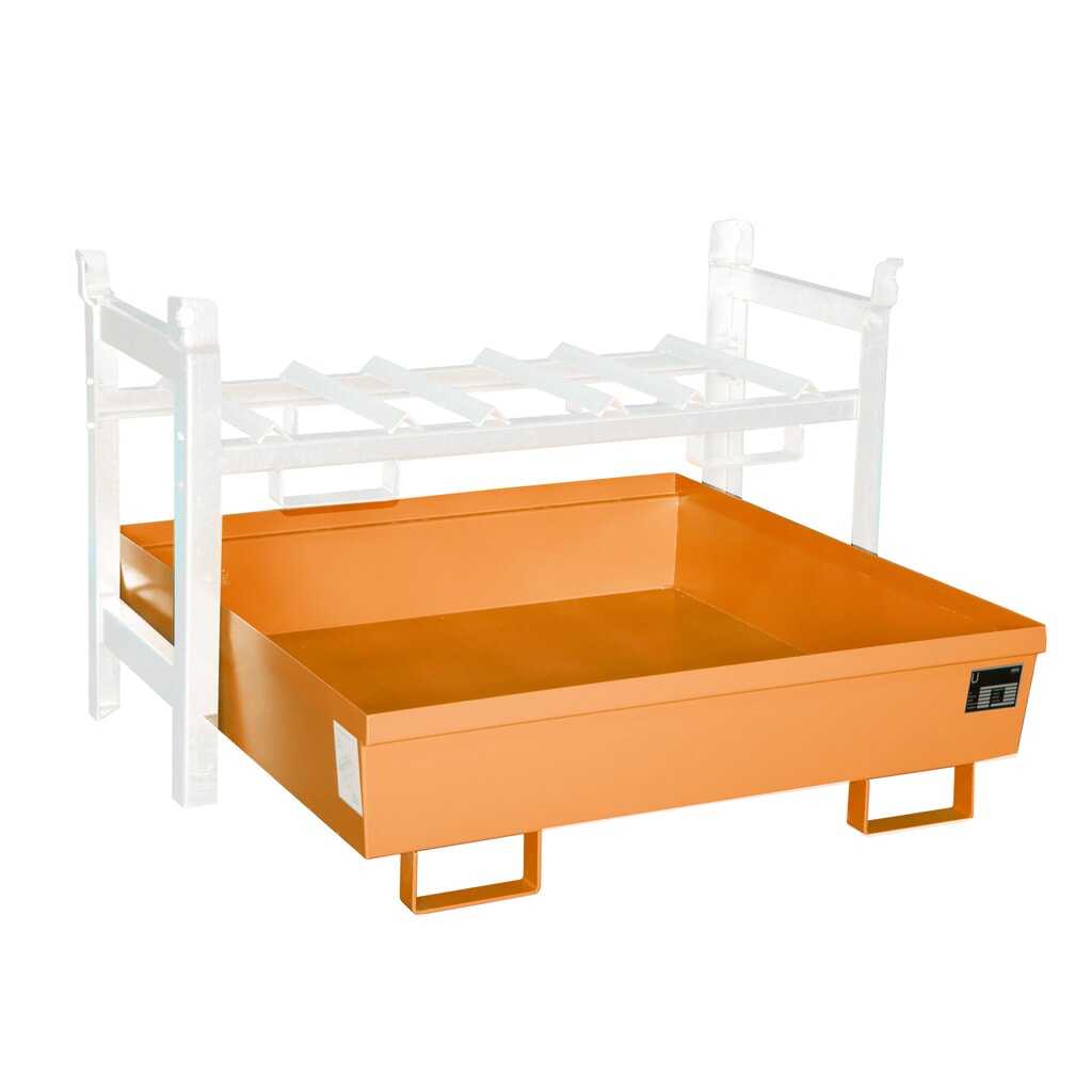 Illustration du produit: Bauer® rayonnage à fûts, bac de rétention FRA-3 peint, jaune-orange