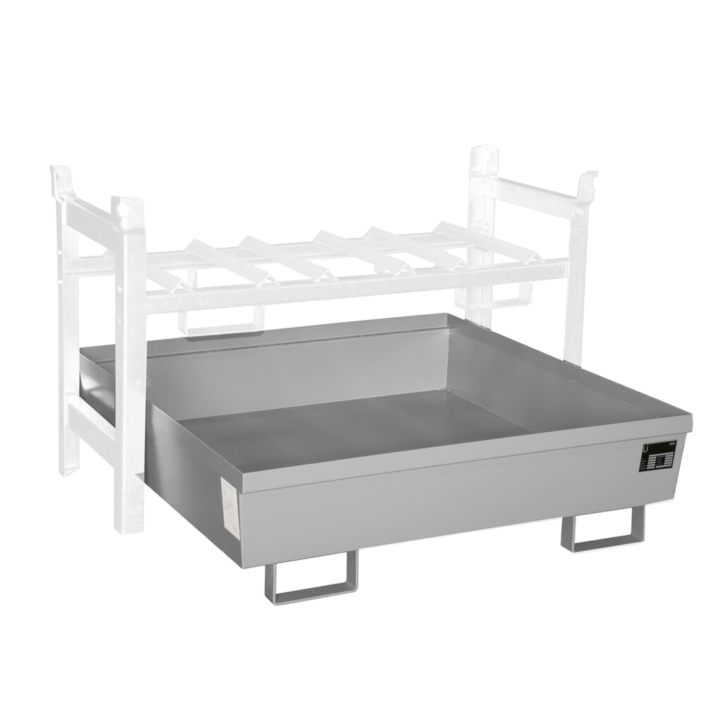 Bauer® rayonnage à fûts, bac de rétention FRA-3 peint, gris souris Illustration du produit: Bauer® rayonnage à fûts, bac de rétention FRA-3 peint, gris souris
