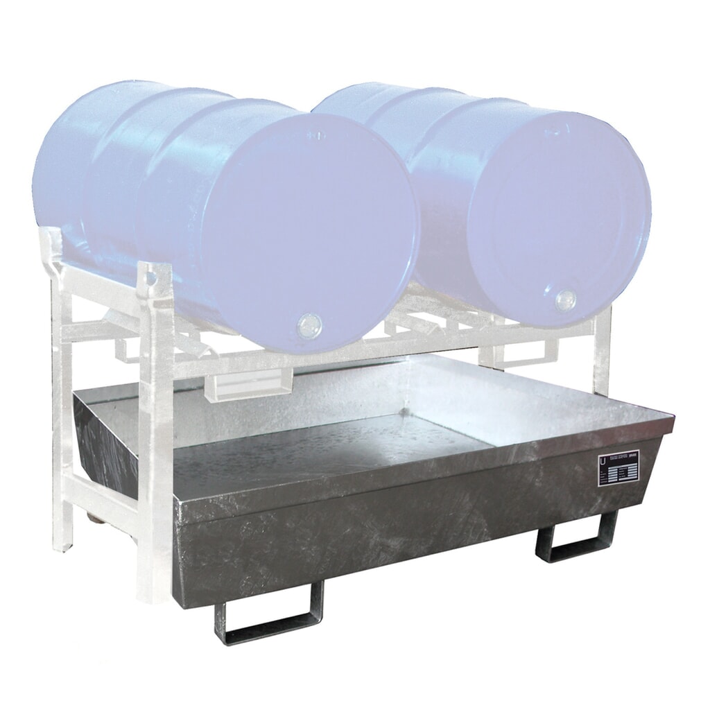 Illustration du produit: Bauer® rayonnage à fûts, bac de rétention FRA-2 galvanisé à chaud
