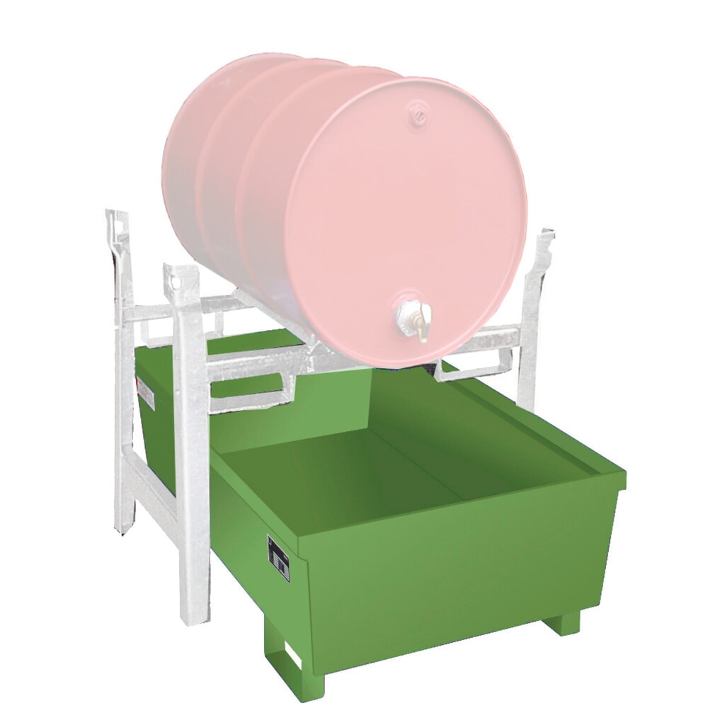 Illustration du produit: Bauer® rayonnage à fûts, bac de rétention FRA-1 peint, vert réséda