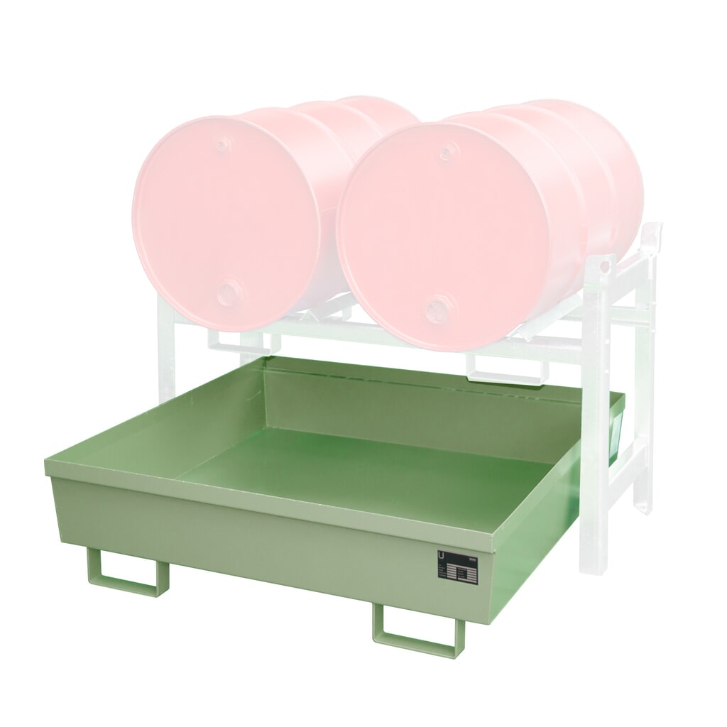 Illustration du produit: Bauer® rayonnage à fûts, bac de rétention FRA-2 peint, vert réséda