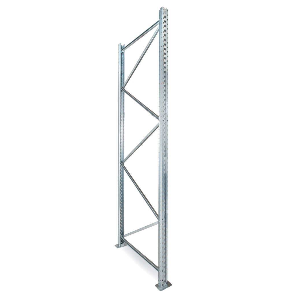 Rayonnage à palettes ManOrga, charge par tablette 1 644 kg, travée auxiliaire, HxlxP 3 000 x 2 700 x 1 100 mm N° de l'image du produit 7 : Rayonnage à palettes ManOrga, charge par tablette 1 644 kg, travée auxiliaire, HxlxP 3 000 x 2 700 x 1 100 mm