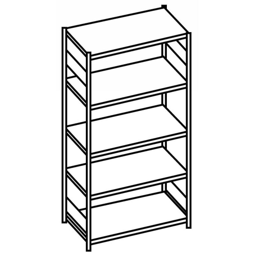 N° de l'image du produit 2 : SCHULTE Rayonnage à tablettes, bleu gentiane / galvanisé, avec 6 tablettes en tôle d’acier, charge par tablette 250 kg, HxlxP 2 000 x 810 x 536 mm