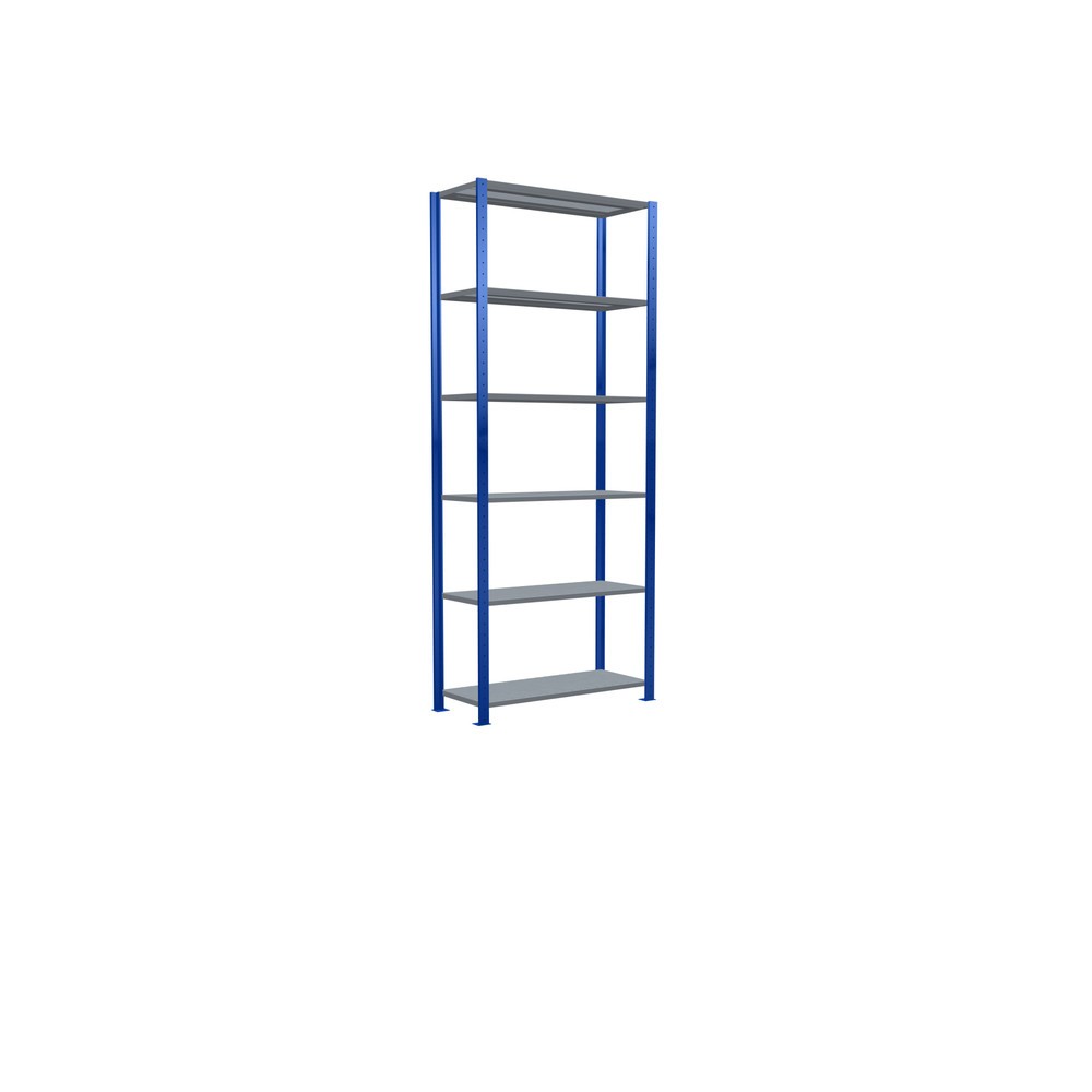 Numéro de l'image du produit 2: SCHULTE Rayonnage à tablettes, bleu gentiane / galvanisé, charge par tablette 330 kg, HxlxP 2 500 x 1 060 x 436 mm