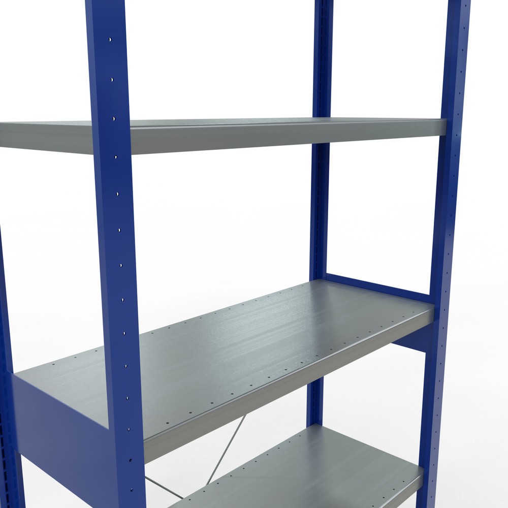 Numéro de l'image du produit 5: SCHULTE Rayonnage à tablettes, bleu gentiane / galvanisé, charge par tablette 330 kg, HxlxP 2 500 x 1 060 x 436 mm