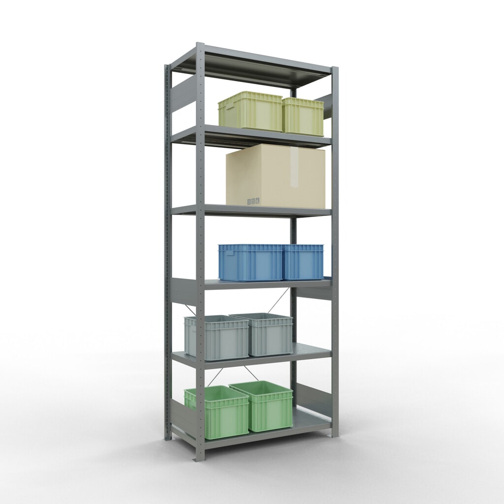N° de l'image du produit 3 : SCHULTE Rayonnage à tablettes galvanisé, charge par tablette 330 kg, HxlxP 2 500 x 1 060 x 536 mm