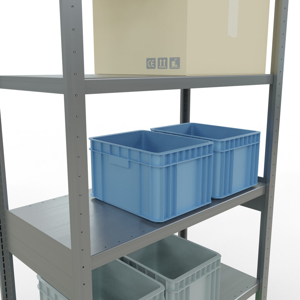 N° de l'image du produit 4 : SCHULTE Rayonnage à tablettes galvanisé, charge par tablette 330 kg, HxlxP 2 500 x 1 060 x 536 mm