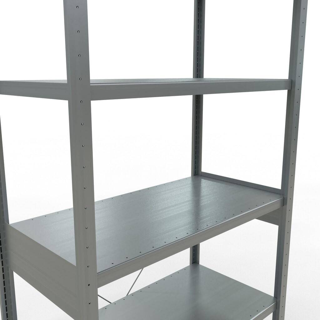 SCHULTE Rayonnage à tablettes galvanisé, charge par tablette 330 kg, HxlxP 2 500 x 1 060 x 536 mm N° de l'image du produit 5 : SCHULTE Rayonnage à tablettes galvanisé, charge par tablette 330 kg, HxlxP 2 500 x 1 060 x 536 mm