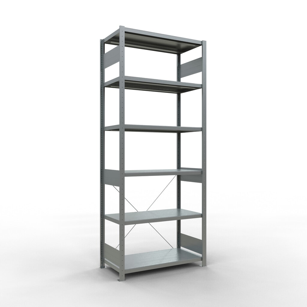 Illustration du produit: SCHULTE Rayonnage à tablettes galvanisé, charge par tablette 330 kg, HxlxP 2 500 x 1 060 x 536 mm