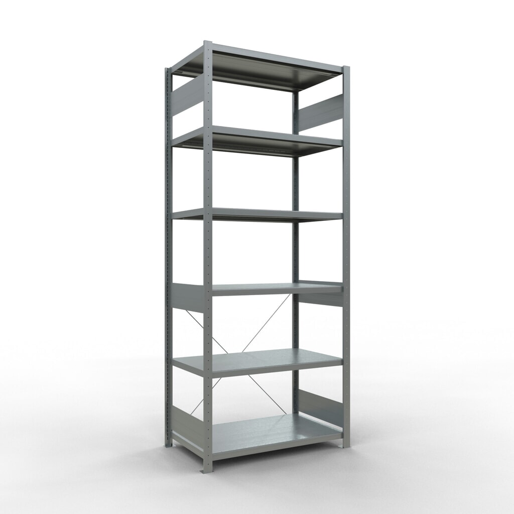 Illustration du produit: SCHULTE Rayonnage à tablettes galvanisé, charge par tablette 330 kg, HxlxP 2 500 x 1 060 x 636 mm