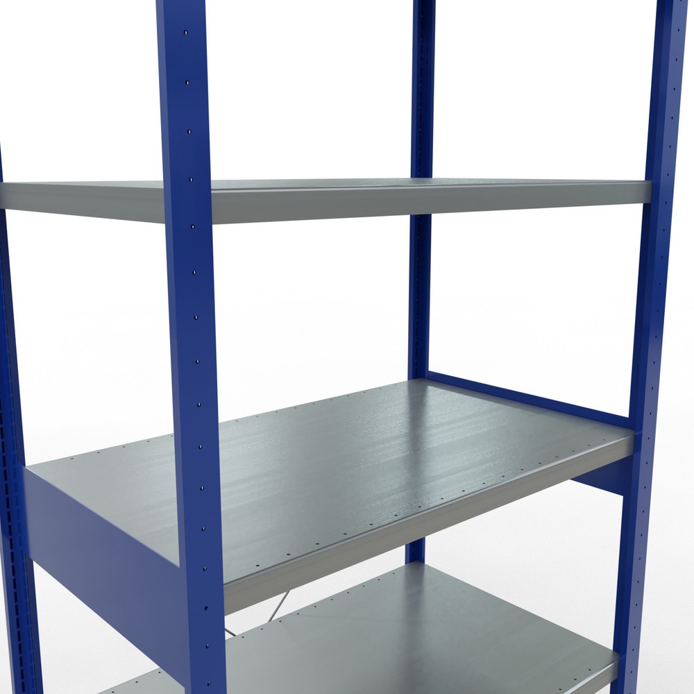 Numéro de l'image du produit 5: SCHULTE Rayonnage à tablettes, bleu gentiane / galvanisé, charge par tablette 330 kg, HxlxP 2 500 x 1 060 x 636 mm