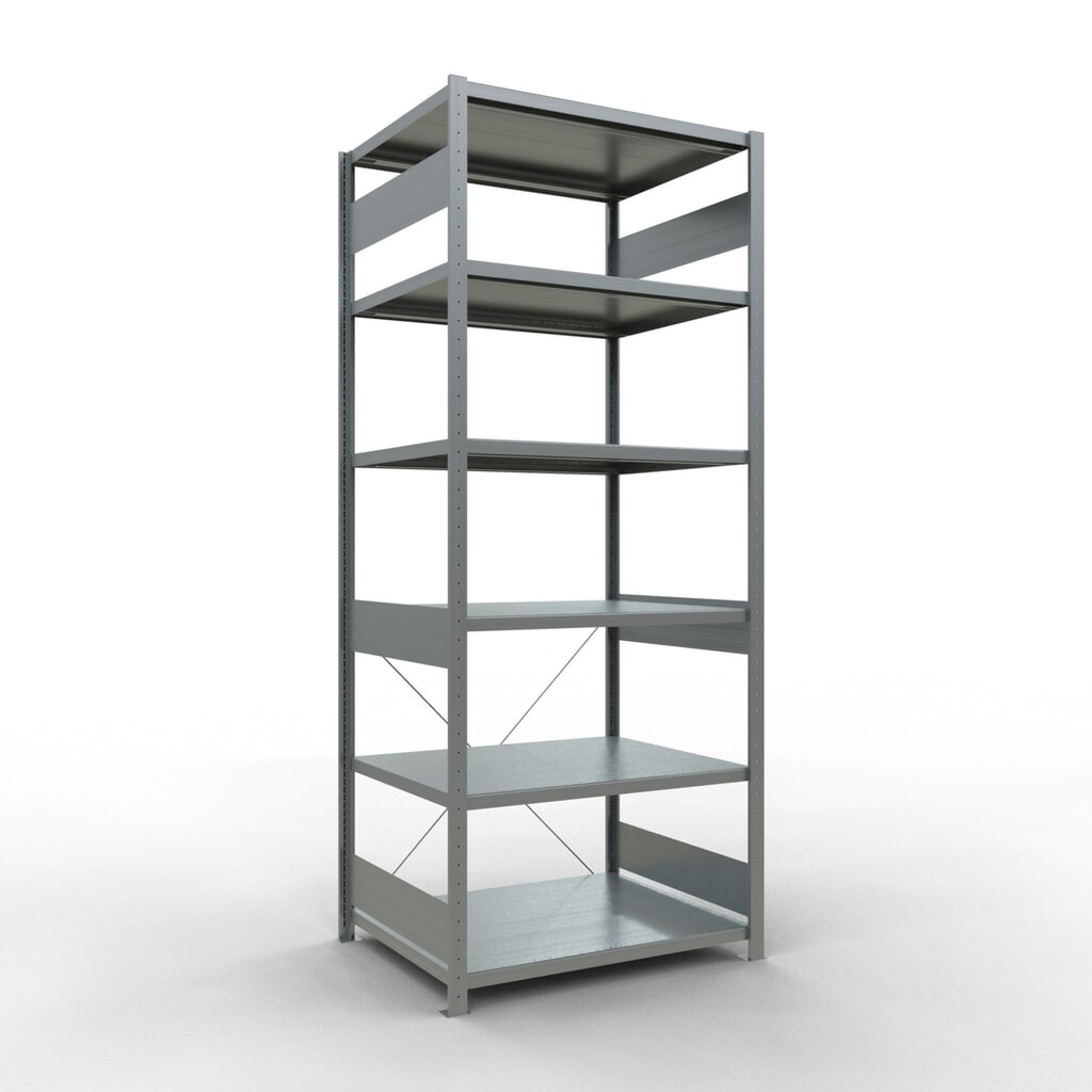Illustration du produit: SCHULTE Rayonnage à tablettes galvanisé, charge par tablette 330 kg, HxlxP 2 500 x 1 060 x 836 mm