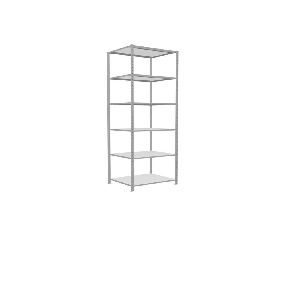 N° de l'image du produit 2 : SCHULTE Rayonnage à tablettes gris clair, charge par tablette 330 kg, HxlxP 2 500 x 1 060 x 836 mm