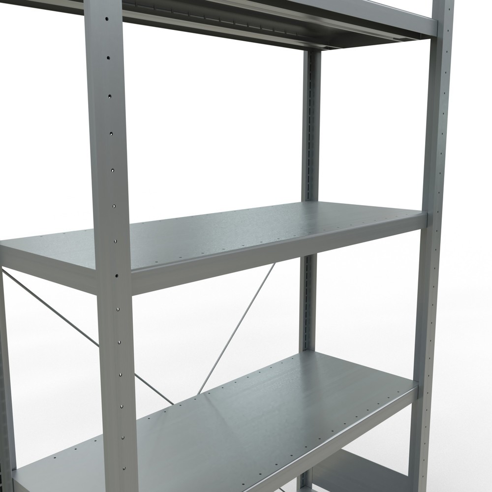 Numéro de l'image du produit 5: SCHULTE Rayonnage à tablettes galvanisé avec 5 tablettes en tôle d’acier, charge par tablette 330 kg, HxlxP 2 000 x 1 060 x 436 mm