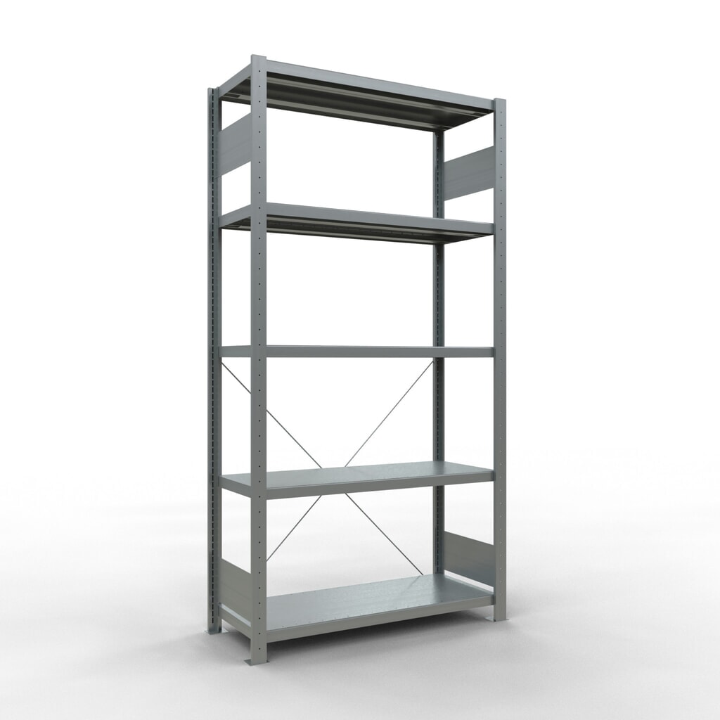 SCHULTE Rayonnage à tablettes galvanisé avec 5 tablettes en tôle d’acier, charge par tablette 330 kg, HxlxP 2 000 x 1 060 x 436 mm Illustration du produit: SCHULTE Rayonnage à tablettes galvanisé avec 5 tablettes en tôle d’acier, charge par tablette 330 kg, HxlxP 2 000 x 1 060 x 436 mm