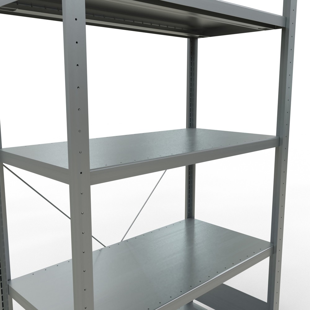 Numéro de l'image du produit 5: SCHULTE Rayonnage à tablettes galvanisé avec 5 tablettes en tôle d’acier, charge par tablette 330 kg, HxlxP 2 000 x 1 060 x 536 mm