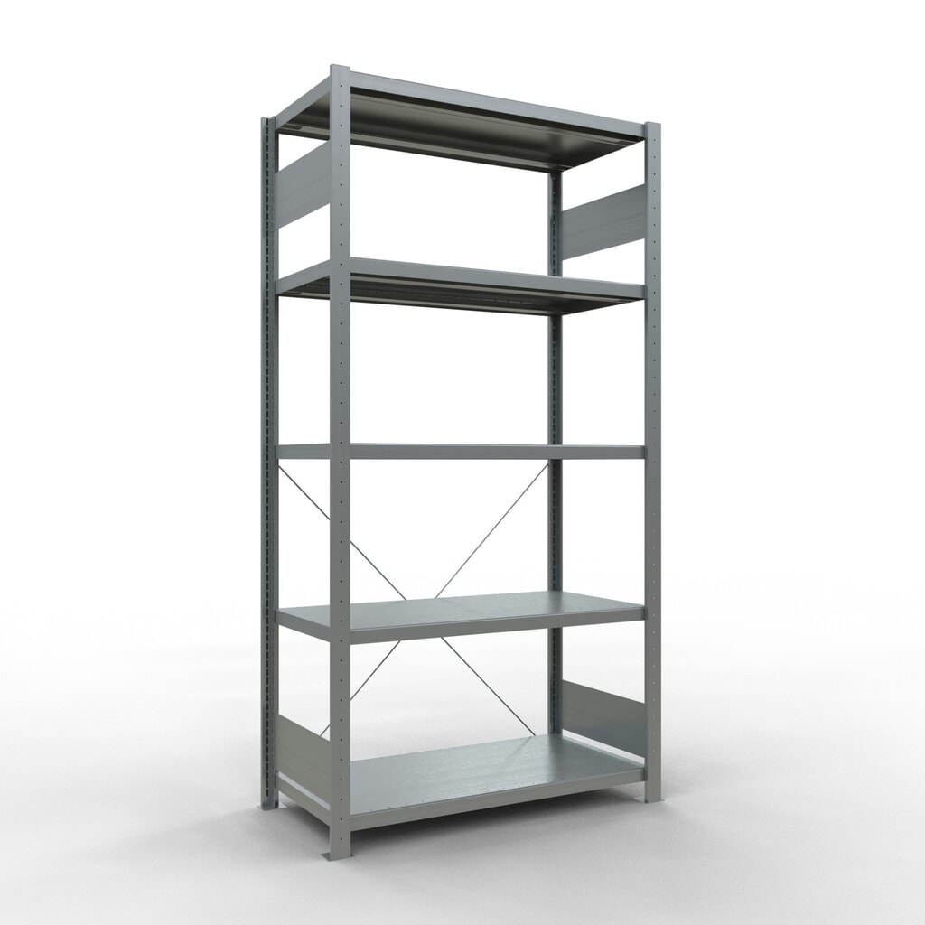 SCHULTE Rayonnage à tablettes galvanisé avec 5 tablettes en tôle d’acier, charge par tablette 330 kg, HxlxP 2 000 x 1 060 x 536 mm Illustration du produit: SCHULTE Rayonnage à tablettes galvanisé avec 5 tablettes en tôle d’acier, charge par tablette 330 kg, HxlxP 2 000 x 1 060 x 536 mm
