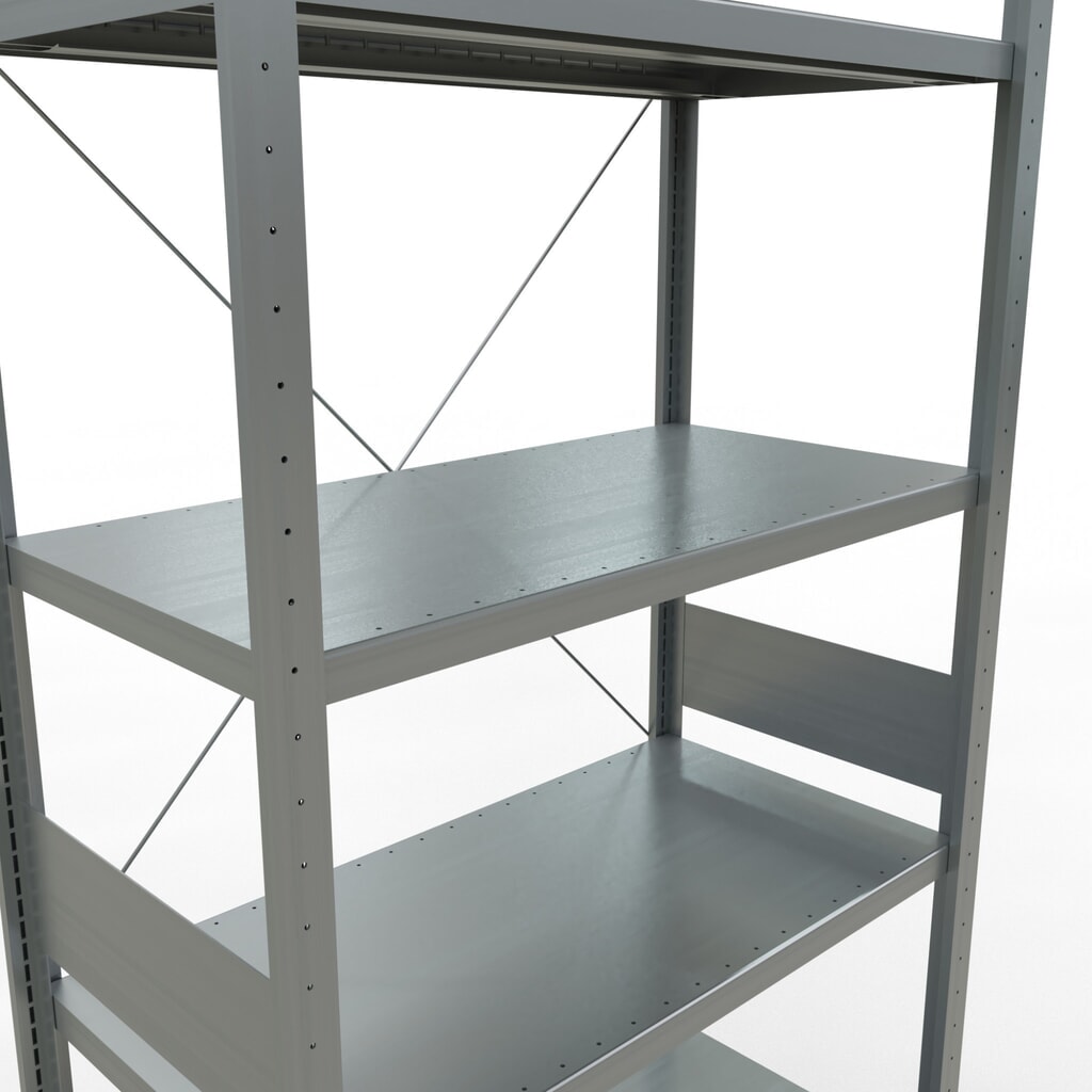 SCHULTE Rayonnage à tablettes galvanisé, charge par tablette 330 kg, HxlxP 3 000 x 1 060 x 536 mm N° de l'image du produit 5 : SCHULTE Rayonnage à tablettes galvanisé, charge par tablette 330 kg, HxlxP 3 000 x 1 060 x 536 mm