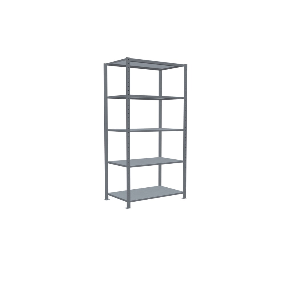 N° de l'image du produit 2 : SCHULTE Rayonnage à tablettes galvanisé avec 5 tablettes en tôle d’acier, charge par tablette 330 kg, HxlxP 2 000 x 1 060 x 636 mm