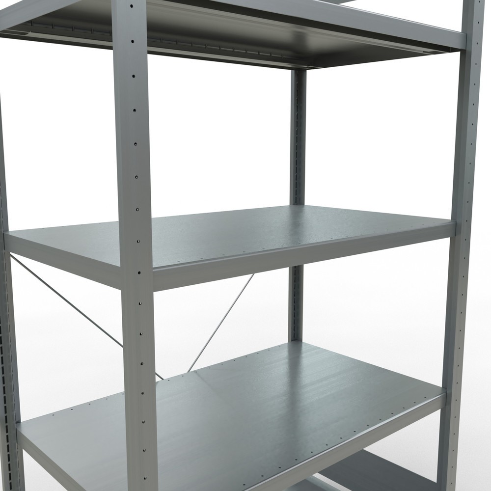 Numéro de l'image du produit 5: SCHULTE Rayonnage à tablettes galvanisé avec 5 tablettes en tôle d’acier, charge par tablette 330 kg, HxlxP 2 000 x 1 060 x 636 mm