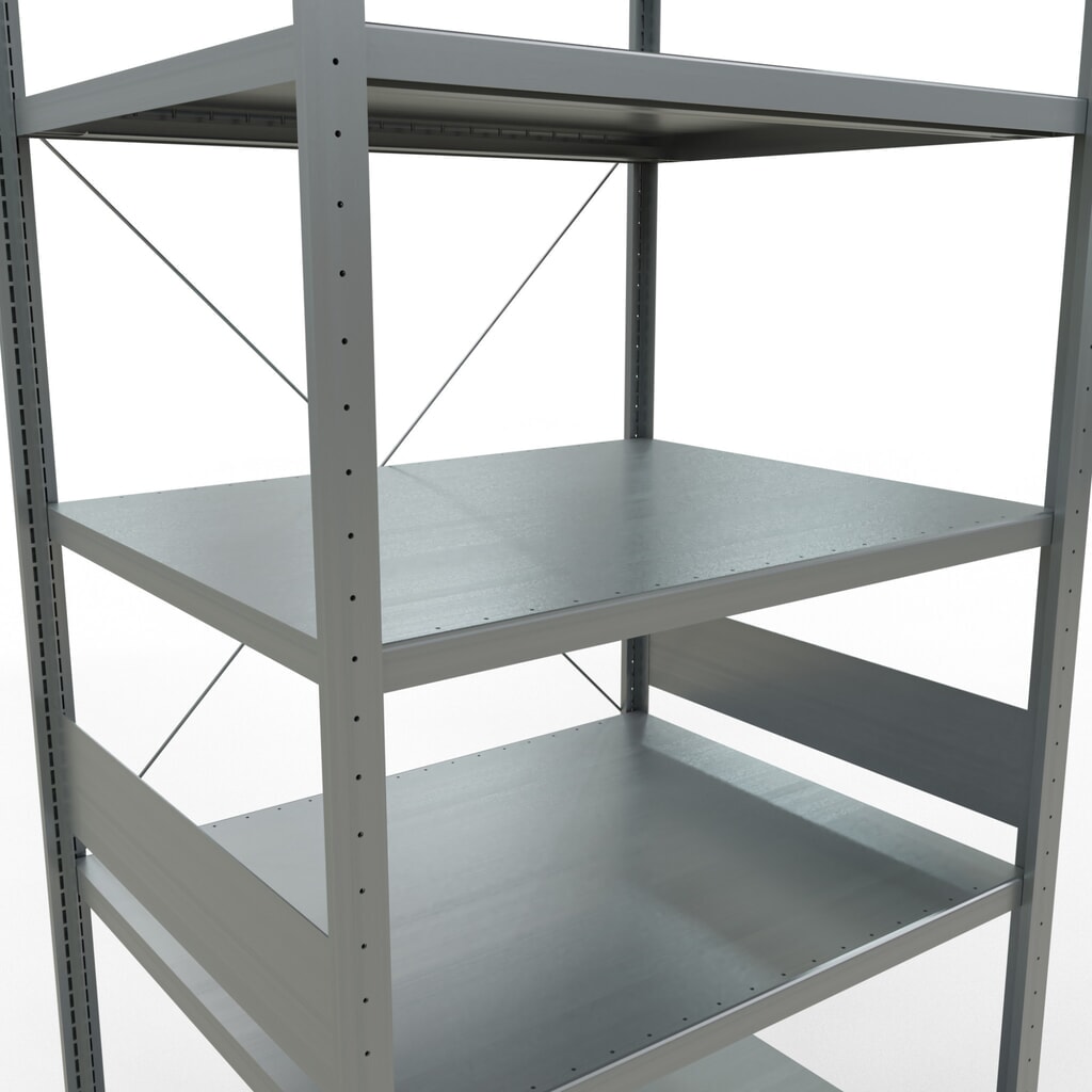 SCHULTE Rayonnage à tablettes galvanisé, charge par tablette 330 kg, HxlxP 3 000 x 1 060 x 836 mm N° de l'image du produit 5 : SCHULTE Rayonnage à tablettes galvanisé, charge par tablette 330 kg, HxlxP 3 000 x 1 060 x 836 mm