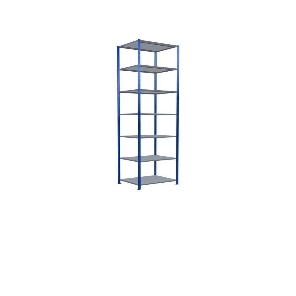 Numéro de l'image du produit 2: SCHULTE Rayonnage à tablettes, bleu gentiane / galvanisé, charge par tablette 330 kg, HxlxP 3 000 x 1 060 x 836 mm