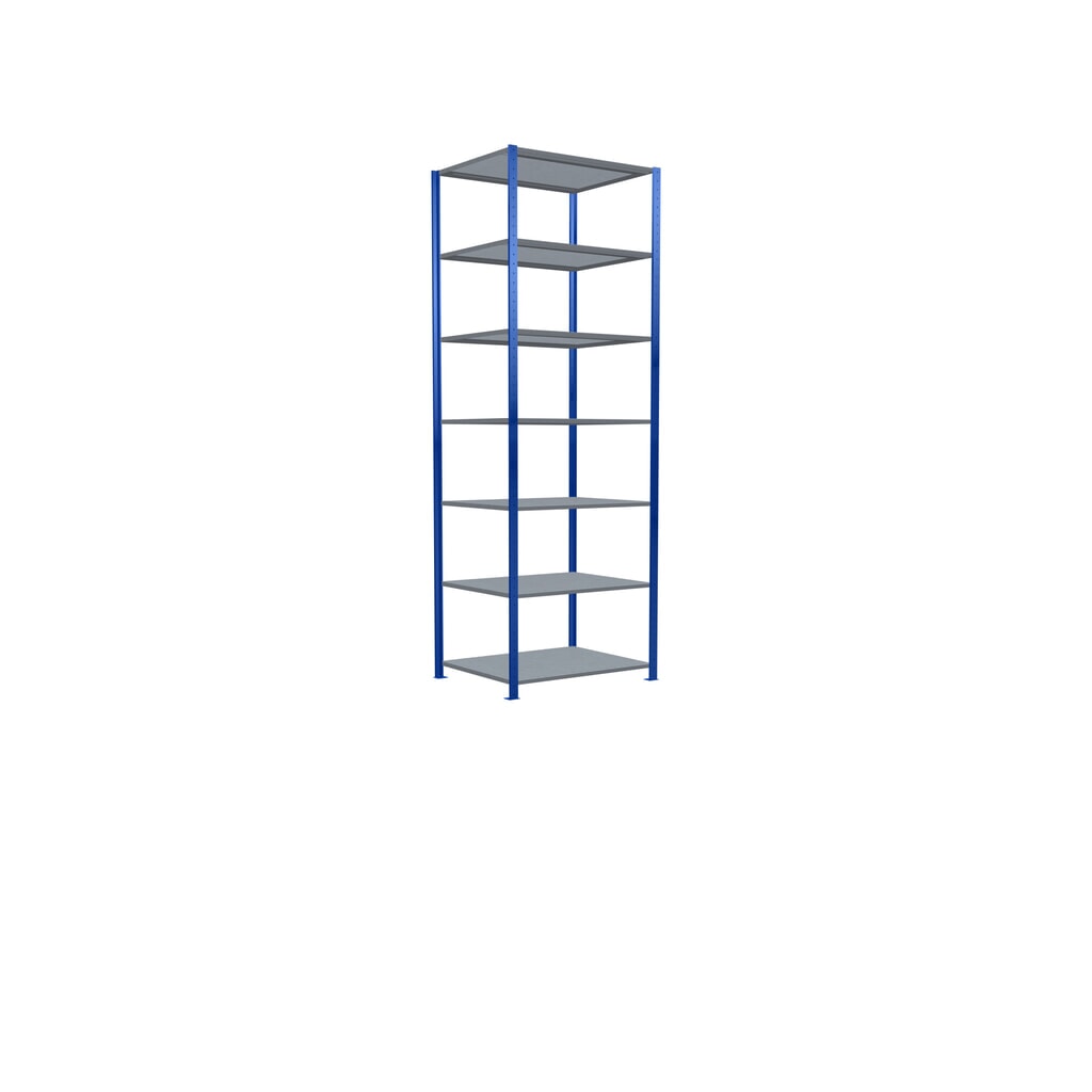 N° de l'image du produit 2 : SCHULTE Rayonnage à tablettes, bleu gentiane / galvanisé, charge par tablette 330 kg, HxlxP 3 000 x 1 060 x 836 mm