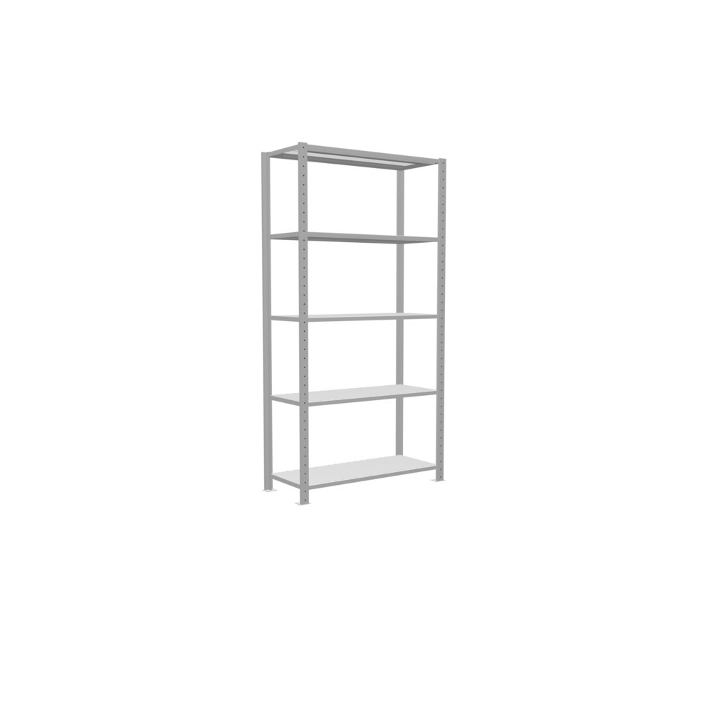 Numéro de l'image du produit 2: SCHULTE Rayonnage à tablettes gris clair avec 5 tablettes en tôle d’acier, charge par tablette 330 kg, HxlxP 2 000 x 1 060 x 436 mm